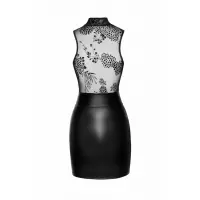 Сукня Noir Handmade F241 Short dress with powerwetlook skirt and tulle top, XL — Переглянути зображення 6