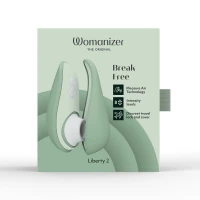 Вакуумний кліторальний стимулятор Womanizer Liberty 2 Sage, 8 режимів, магнітна кришечка — Переглянути зображення 10