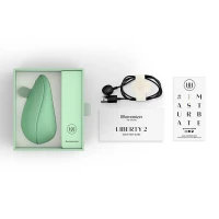 Вакуумний кліторальний стимулятор Womanizer Liberty 2 Sage, 8 режимів, магнітна кришечка — Переглянути зображення 7