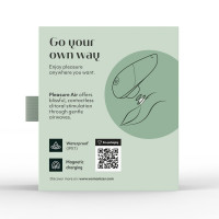 Вакуумный клиторальный стимулятор Womanizer Liberty 2 Sage, 8 режимов, магнитная крышечка — Просмотреть изображение 11