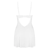 Пеньюар Obsessive Alissium chemise &amp; thong, M/L, мереживний ліф, стрінги в комплекті — Переглянути зображення 5