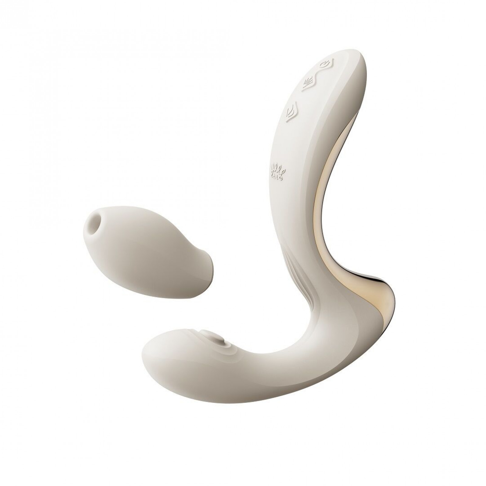 Вібратор-пульсатор з вакуумною насадкою Zalo – Talis G-Spot PulseWave Vibrator Ivory White