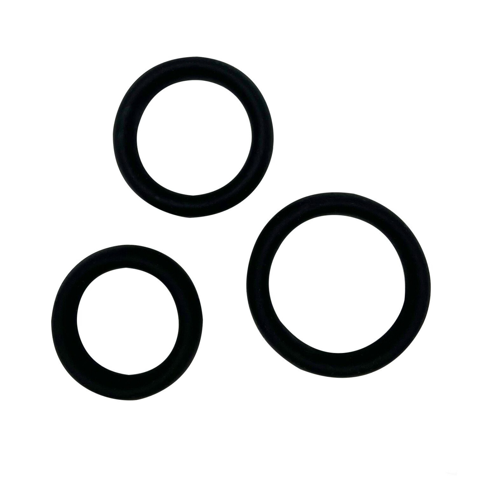 Набор эрекционных колец Alive Sensual Pleasure Rings, 3 размера, черные, очень эластичные