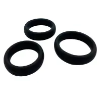 Набір ерекційних кілець Alive Sensual Pleasure Rings, 3 розміри, чорні, дуже еластичні — Переглянути зображення 2
