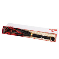 Флогер LOCKINK SEVANDA Red &amp; Black Braided Tail Flogger, червоно-чорний, хвости з вузликами — Переглянути зображення 9