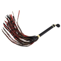 Флогер LOCKINK SEVANDA Red &amp; Black Braided Tail Flogger, червоно-чорний, хвости з вузликами — Переглянути зображення 3
