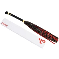 Флогер LOCKINK SEVANDA Red &amp; Black Braided Tail Flogger, червоно-чорний, хвости з вузликами — Переглянути зображення 7