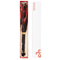 Флогер LOCKINK SEVANDA Red &amp; Black Braided Tail Flogger, червоно-чорний, хвости з вузликами — Переглянути зображення 8