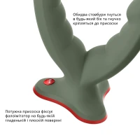 Подвійний фалоімітатор Fun Factory RYDE wild olive, гнучкі стовбури, присоска — Переглянути зображення 6