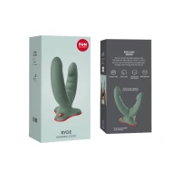 Подвійний фалоімітатор Fun Factory RYDE wild olive, гнучкі стовбури, присоска — Переглянути зображення 18