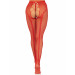Стрип-колготки Leg Avenue Crotchless Net Tights with Heart Backseam, One Size, червоні, з доступом