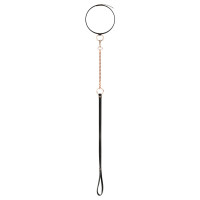 Ошейник с поводком Rosy Gold - Collar with Leash - Black