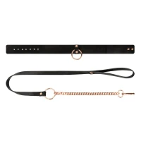 Нашийник з повідцем Rosy Gold - Collar with Leash - Black — Переглянути зображення 5