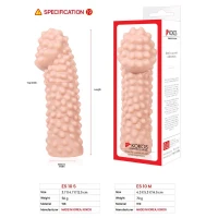 Насадка на член Kokos Extreme Sleeve ES.10 розмір S, потовщувальна, стимулювальний рельєф — Переглянути зображення 5