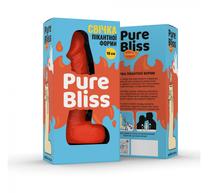 Свічка у вигляді члена Pure Bliss MINI Orange 15 см