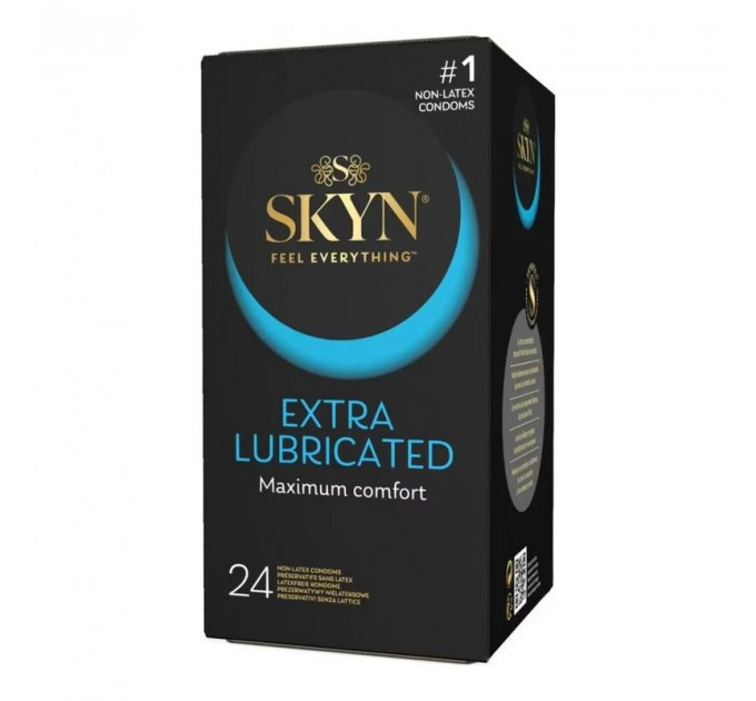Безлатексные презервативы SKYN Extra Lubricated 24 шт, на 40 % больше смазки