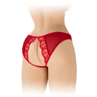 Трусики з відкритим доступом Fashion Secret Ambre Red, сітка — Переглянути зображення 2