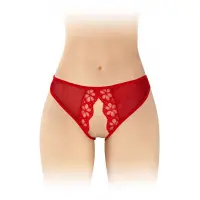 Трусики з відкритим доступом Fashion Secret Ambre Red, сітка — Переглянути зображення 1