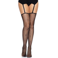 Чулки Leg Avenue Daisy Dot Fishnet Stockings One Size Black
