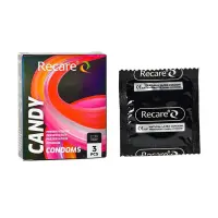 Презервативи Holographic Recare Delay Candy Condoms 3 шт, пролонгувальний ефект, цукерковий аромат — Просмотреть изображение 1