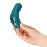 Накладний вібратор Fun Factory LAYA III Bottle Green, ефект постукування пальцем — Переглянути зображення 5