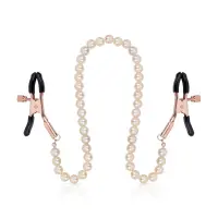 Затискачі для сосків з перлинним ланцюжком Rosy Gold - Nipple Clamps Pearls — Переглянути зображення 2