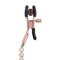 Затискачі для сосків з перлинним ланцюжком Rosy Gold - Nipple Clamps Pearls — Переглянути зображення 4