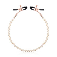 Затискачі для сосків з перлинним ланцюжком Rosy Gold - Nipple Clamps Pearls — Переглянути зображення 5