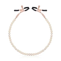 Затискачі для сосків з перлинним ланцюжком Rosy Gold - Nipple Clamps Pearls — Переглянути зображення 5