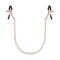 Затискачі для сосків з перлинним ланцюжком Rosy Gold - Nipple Clamps Pearls — Переглянути зображення 1