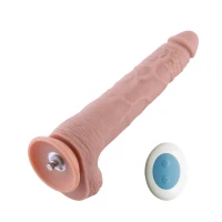 Фалоімітатор 11.8″ з вібрацією для секс-машин Hismith Silicone Dildo with Vibe, KlicLok, пульт ДК — Просмотреть изображение 1