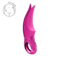 Вібратор для клітора Fun Factory VOLTA Magenta, гнучкий подвійний кінчик — Переглянути зображення 2