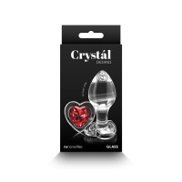 Скляна анальна пробка NS Novelties Crystal - Desires - Red Heart - Medium — Просмотреть изображение 3