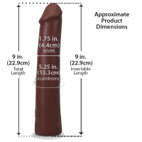 Фаллоимитатор Doc Johnson The Realistic Cock ULTRASKYN - 9 Inch Chocolate — Просмотреть изображение 5