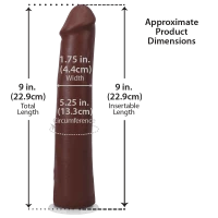 Фалоімітатор Doc Johnson The Realistic Cock ULTRASKYN - 9 Inch Chocolate — Просмотреть изображение 8