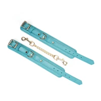 Наручники Liebe Seele Blue Lamb leather Wrist Cuffs with Velvet Lining — Переглянути зображення 3