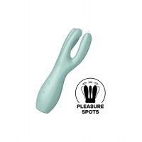 Кліторальний вібратор Satisfyer Threesome 3 Mint з трьома пальчиками — Переглянути зображення 1
