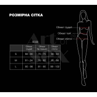 Боді Art of Sex - Jazz, колір чорний з ефектом мокрого оксамиту, Розмір L — Переглянути зображення 3