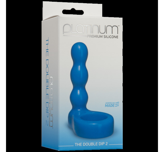 Насадка для подвійного проникнення Doc Johnson The Double Dip 2 Blue, для пеніса або іграшки