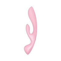 Двосторонній вібратор-кролик Satisfyer Triple Oh Pink (м'яте паковання!!!) — Переглянути зображення 3