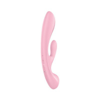 Двосторонній вібратор-кролик Satisfyer Triple Oh Pink (м'яте паковання!!!) — Переглянути зображення 6
