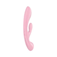 Двосторонній вібратор-кролик Satisfyer Triple Oh Pink (м'яте паковання!!!) — Просмотреть изображение 6