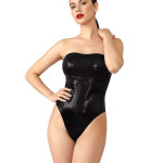 Боді Art of Sex - Jazz, колір чорний з ефектом мокрого оксамиту, Розмір L