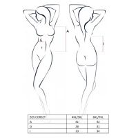 Корсет під латекс з пажами Passion BES CORSET 4XL/5XL, black, стрінги, шнурівка — Переглянути зображення 2