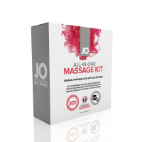 Набір для масажу JO ALL IN ONE MASSAGE GIFT SET: розігрівальний гель, масажер і свічка — Переглянути зображення 5