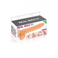 Фалоімітатор із рухомою крайньою плоттю Real Body — Real Max, діаметр 4,3 см, TPE — Переглянути зображення 3