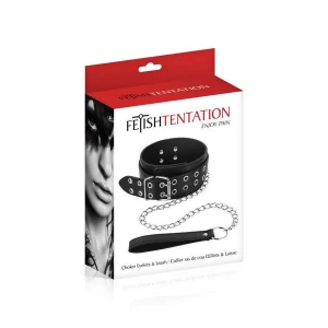 Нашийник з повідцем Fetish Tentation Eyalets and Leash