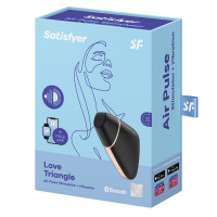 Вакуумный клиторальный стимулятор Satisfyer Love Triangle Black с управлением через интернет — Просмотреть изображение 7