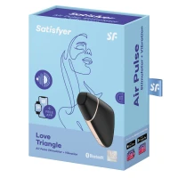 Вакуумний кліторальний стимулятор Satisfyer Love Triangle Black з керуванням через інтернет — Переглянути зображення 7