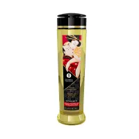 Масажна олія Shunga Romance – Sparkling Strawberry Wine (240 мл) натуральна зволожувальна — Переглянути зображення 1